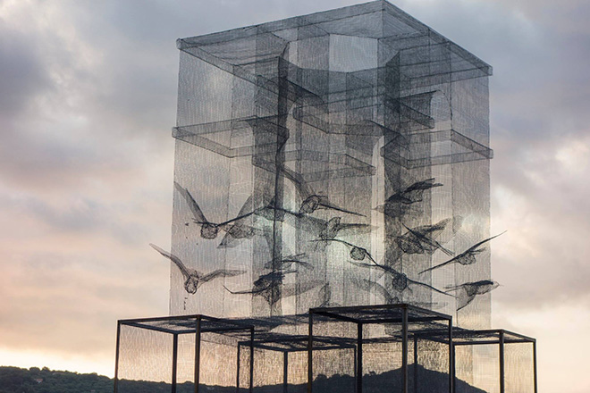 Edoardo Tresoldi - Incipit - Installazione per Meeting del Mare, 2015 presso Marina di Camerota. Photo credit: Fabiano Caputo