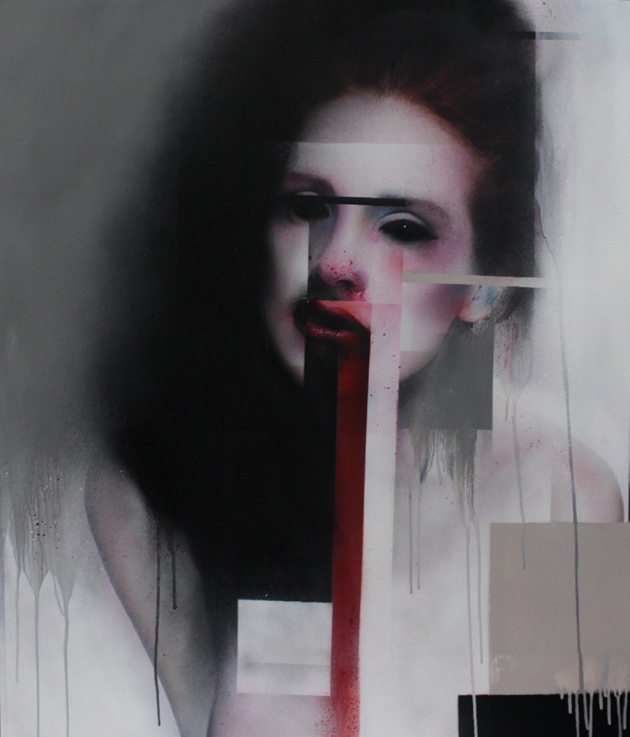 Marco Rea - Faces, 2013, spray on billboards