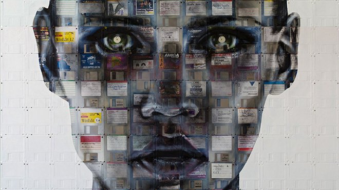 Nick Gentry - Floppy disk art