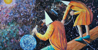 Albin Talik - Perturbation, 100X70 paper and glue