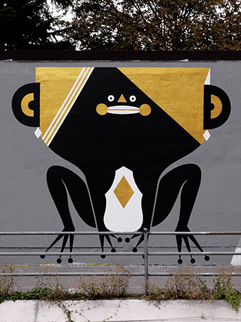 Camilla Falsini - I CAN BE A FROG, murales esterno alla Grauen Gallery