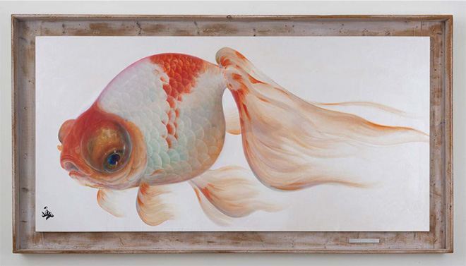 Riusuke Fukahori - Maroboshi, 2015 - Acrylic on canvas, 46 x 84.5 inches