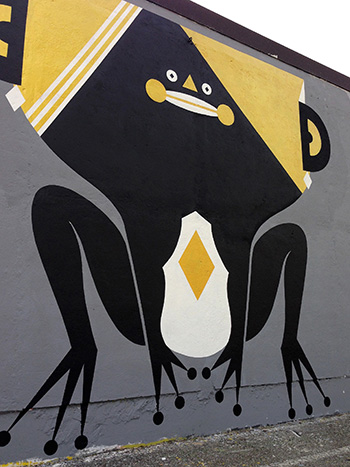 Camilla Falsini - I CAN BE A FROG, murales esterno alla Grauen Gallery