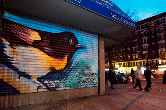 James Alicea - American Redstart, The Audubon Mural Project, New York