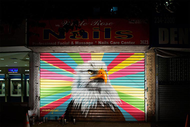 Peter Daverington - Bald Eagle, The Audubon Mural Project, New York