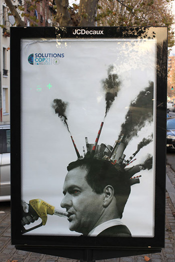 Brandalism - Artwork by Bill Posters, Paris 2015