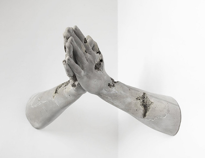 Daniel Arsham - Pyrite Hands in Prayer, 2015