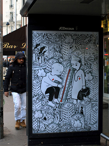 Brandalism - Artwork by Millo, Paris 2015