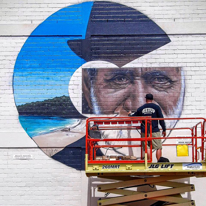 Mr G - Street Prints Mauao Festival. Location: Mount Maunganui,  Event Cinemas. Photo credit: Brett Kempster.