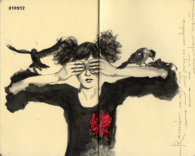 Erika kuhn - Moleskine drawing