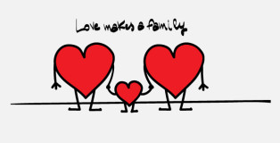 Just Families - Love makes a family. Illustration by Annalisa Grassano