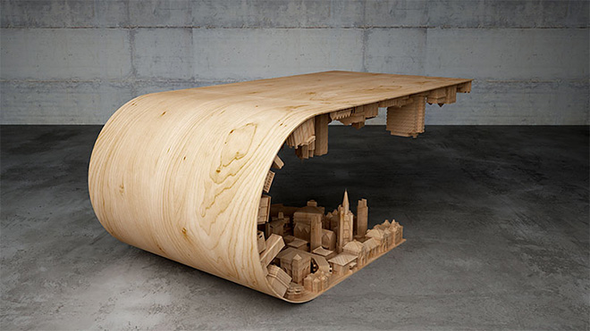 Wave City Coffee Table - Design by Stelios Mousarris