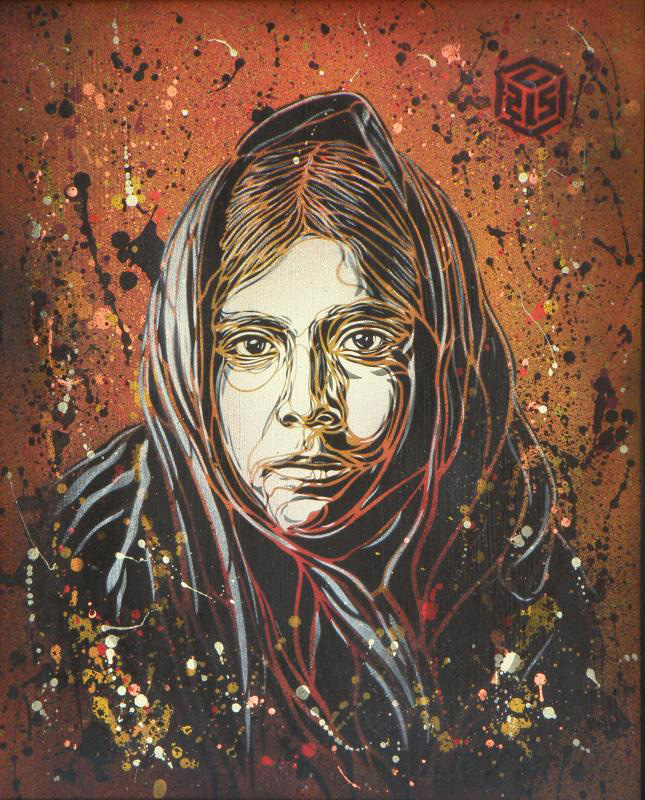 C215 - American native, 33x41 cm