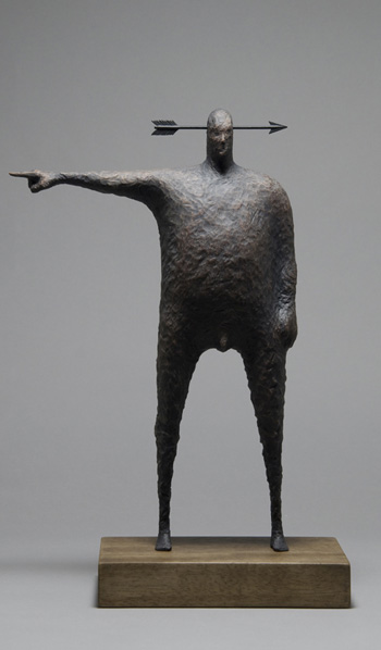 John Morris - That way madness lies, Timber and metal18cm x 36cm