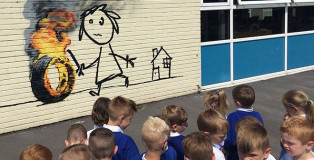 Banksy - Bridge Farm primary school, Bristol