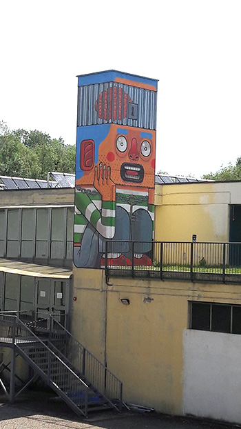 Mr. THOMS - You Got the Key, Street art a Pavia, piscina Folperti