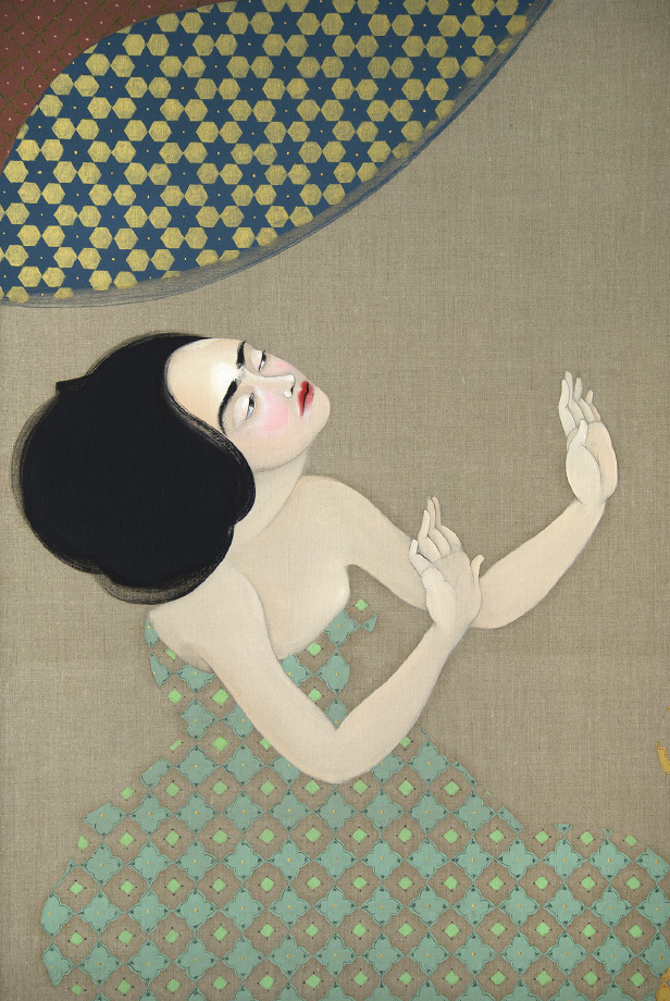 Hayv Kahraman - Ummodach, 2015 – Détail - Huile sur toile, 254 x 200 cm. Courtesy Jack Shainman Gallery, New York