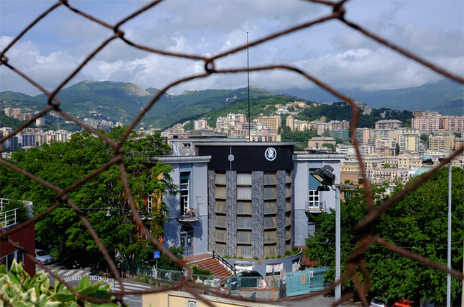 Murale di Opiemme per l'Lsoa Buridda di Genova