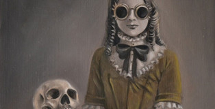Martina D'Anastasio (Sine Senze) - The Early Education of Miss Wilde (detail). Oil on canvas, 30x40 cm, 2015