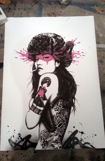 Fin Dac - Killer Instinct, 50x70, Screenprint whit hand finishing