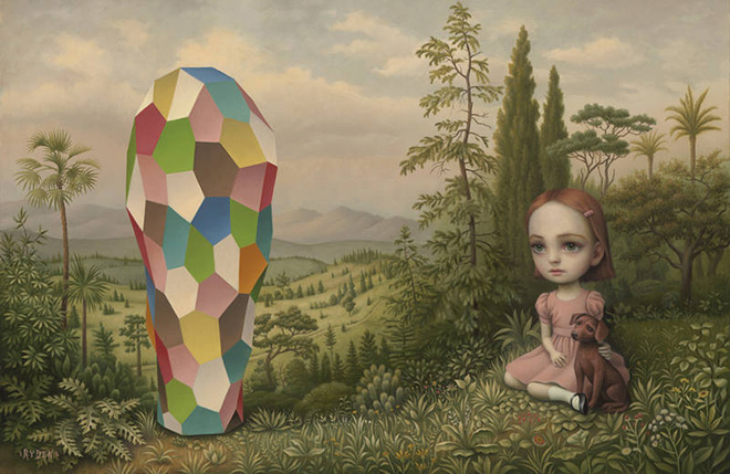 Mark Ryden - Chroma structure 113, 2015, oil on canvas, courtesy of Paul Kasmin Gallery