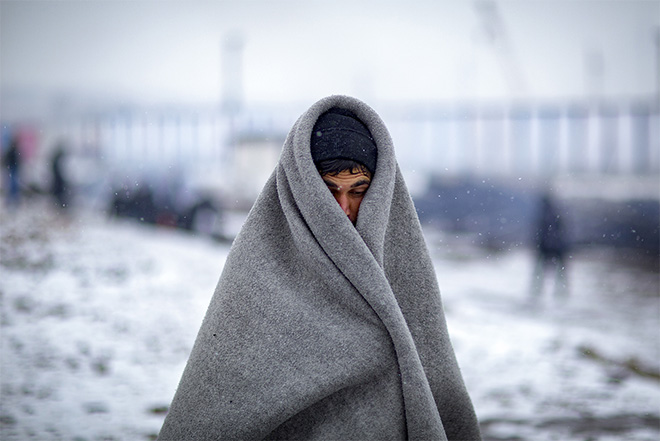 Antonio Gibotta -  Serbia, Belgrado, Oltre 1000 migranti nel gelo di Belgrado