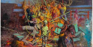 Jonas Burgert - Euchmeute / Brancoavoi, 2013, olio su tela - 240 x 300 cm, Collezione privata. photo © Lepkowski Studios