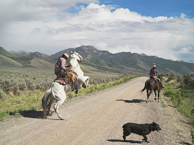 Lucas Foglia (USA) - Casey and Rowdy Horse Training, 71 Ranch, Deeth, Nevada 2012, 36 x 46 inches © Lucas Foglia