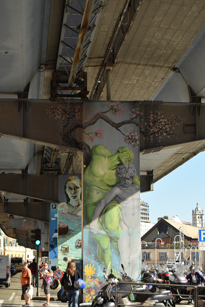 WALK the LINE - Arte urbana sui piloni della Sopraelevata di Genova