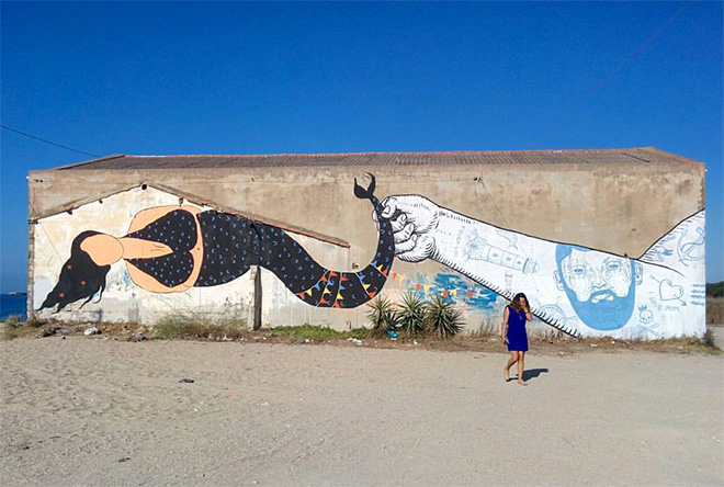 Kiki Skipi + Andrea Casciu - Siren and the Sailor, Torre grande, Oristano, 2016