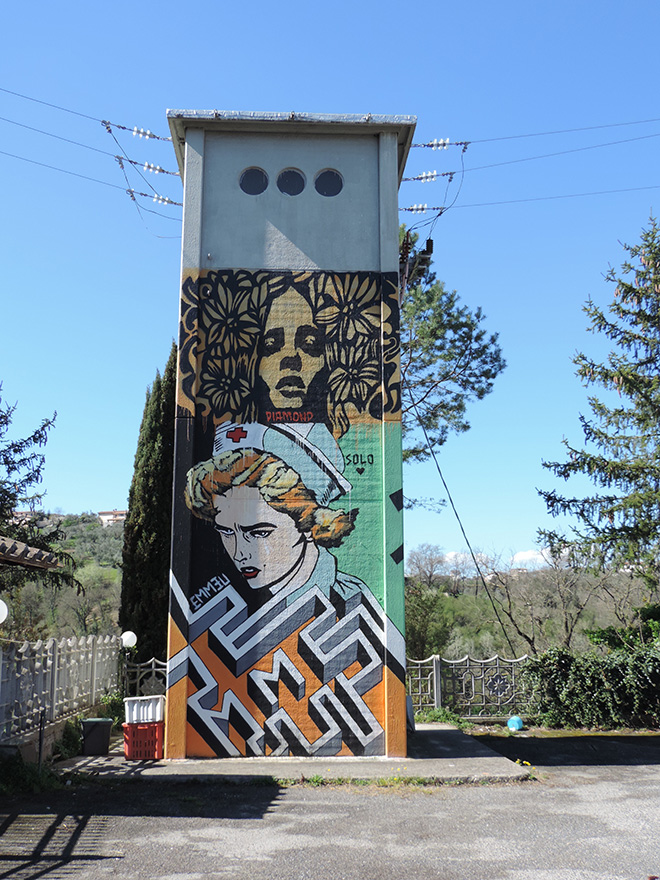 Emmeu + Solo + Diamond - Mural in Selci, (Rieti)