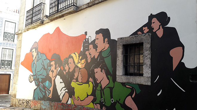 Carnation Revolution - Street art Lisbona