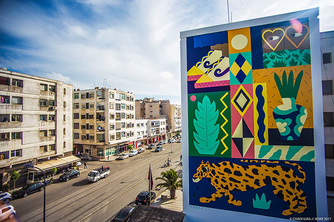 Saddo - Jidar festival, Street art Rabat, 2017. photo credit: ©CHADI ILAS