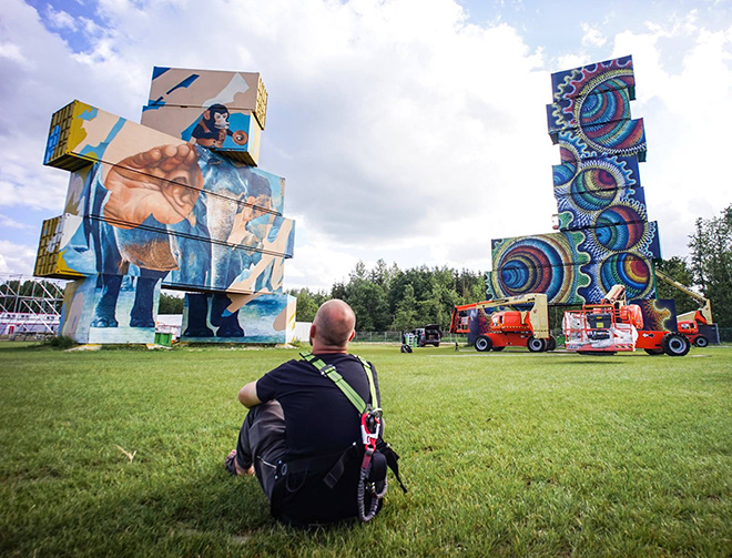 North West Walls 2017 - Container graffiti (Telmo Miel + Hoxxoh)