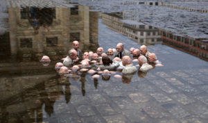 Isaac Cordal - Politicians Discussing Global Warming. ©Isaac Cordal