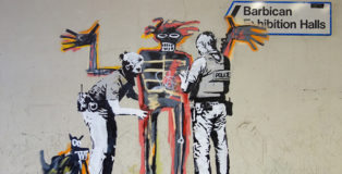 Banksy - Basquiat, Barbican Centre, London. photo credit: Patrick Nguyen for Arrested Motion