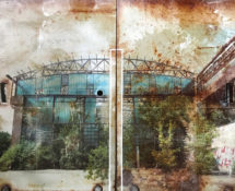 Livio Ninni - DIVISION, 100 x 80 cm (dittico), spray - phototransfer on iron