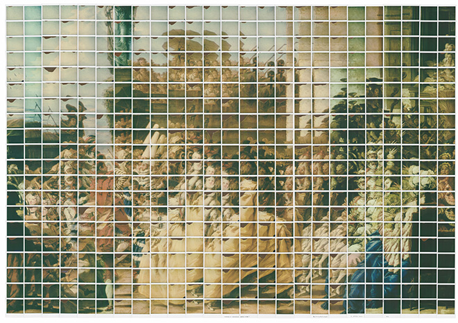 Maurizio Galimberti - Gran ballo del Tiepolo Ready Made 2017, 179x128cm - es.2/3, Stampa museale su tela - edizione su tela scontornata del bianco Polaroid