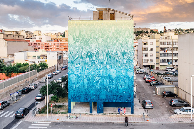 Tellas for Cagliari Capitale della cultura, 2015, Cagliari. photo by Antonio Pintus