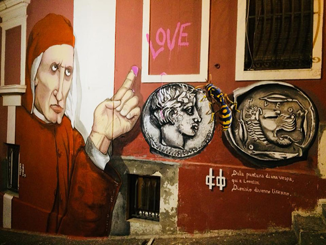 Badia Lost and Found - Lentini: arte e rigenerazione urbana. Mural by Roberto Colledoro + Corrado Inturri