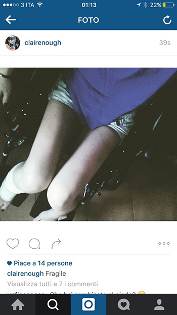 Federica Sasso - clairenough Instagram profile, Sick Sad Blue