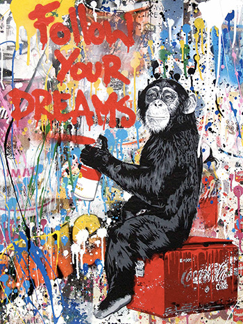 Mr. Brainwash - Everyday Life, 2017, tecnica mista su carta, cm 127x96,5