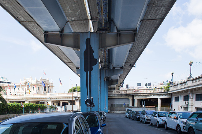 WALK the LINE - Arte urbana sui piloni della Sopraelevata di Genova