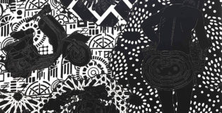 Maurizio Cannavacciuolo - Collana africana, olio su tela, 2009