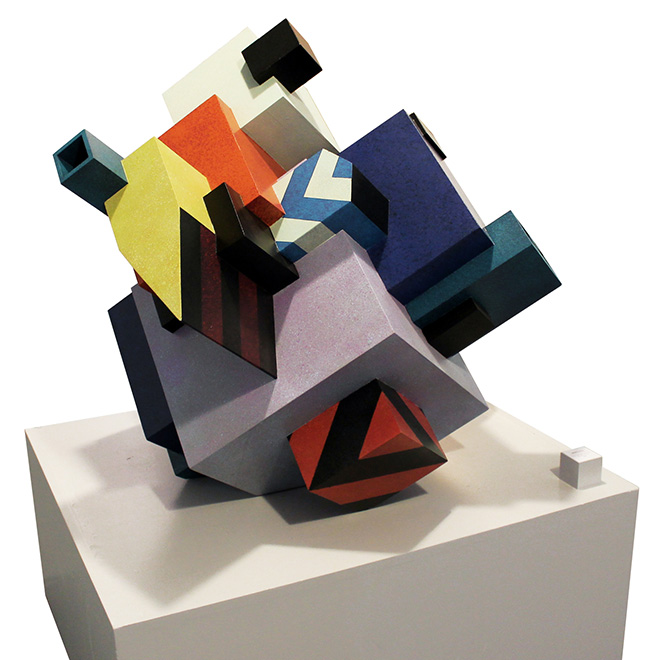 Etnik - Urban solid, sculpture in wood, 2015