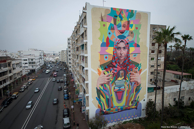 Jidar, Toiles de rue 2018 – La street art invade Rabat