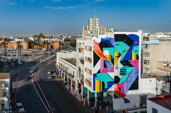 Murone - Rabat, Jidar, Toiles de rue 2018. photo credit: Hamza Nuino