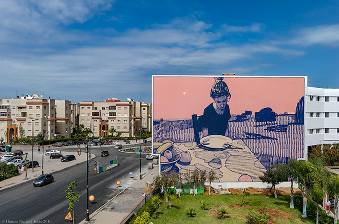 Sainer - Rabat, Jidar, Toiles de rue 2018. photo credit: Hamza Nuino