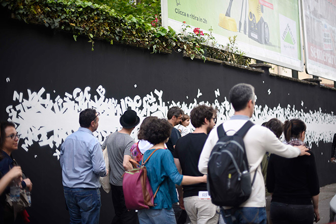 Opiemme - To Stephen Hawking, murale a Torino (Corso Tassoni). photo credit Gabriella di Muro