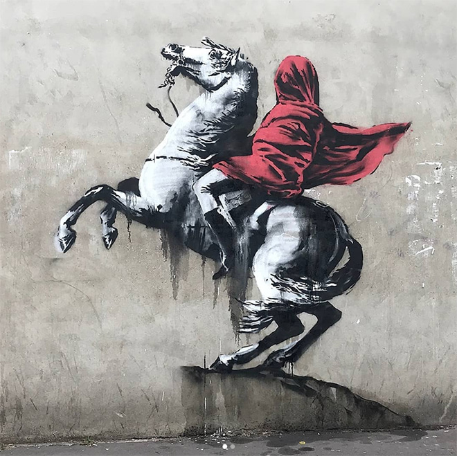 Banksy - mural in Rue de Flandres (XIX Arrondissement), Paris